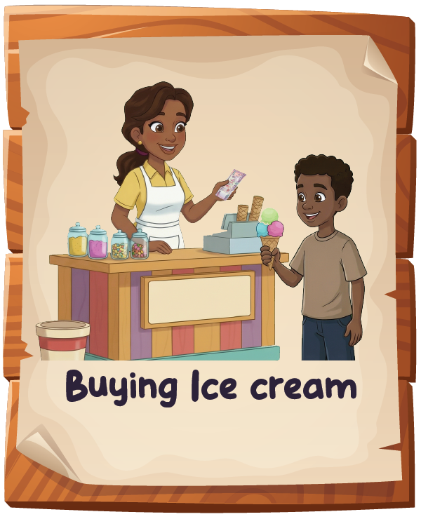 Paying Ice cream