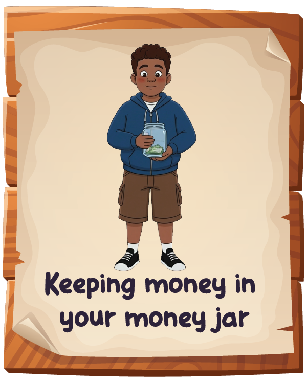 Keeping money in your money jar