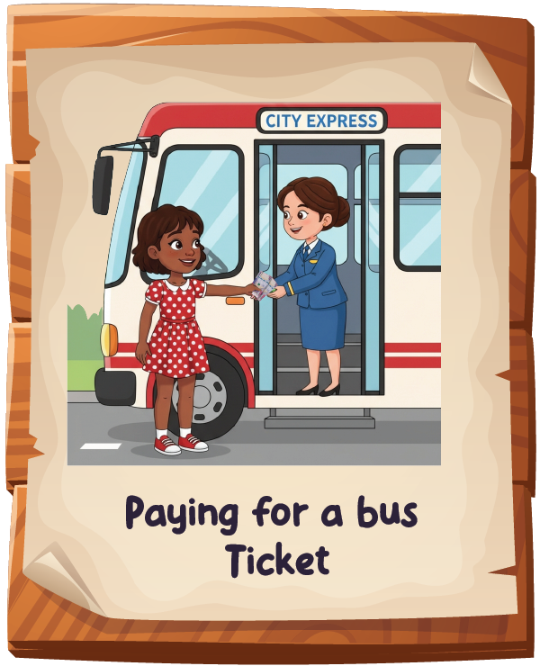 Paying for a bus Ticket